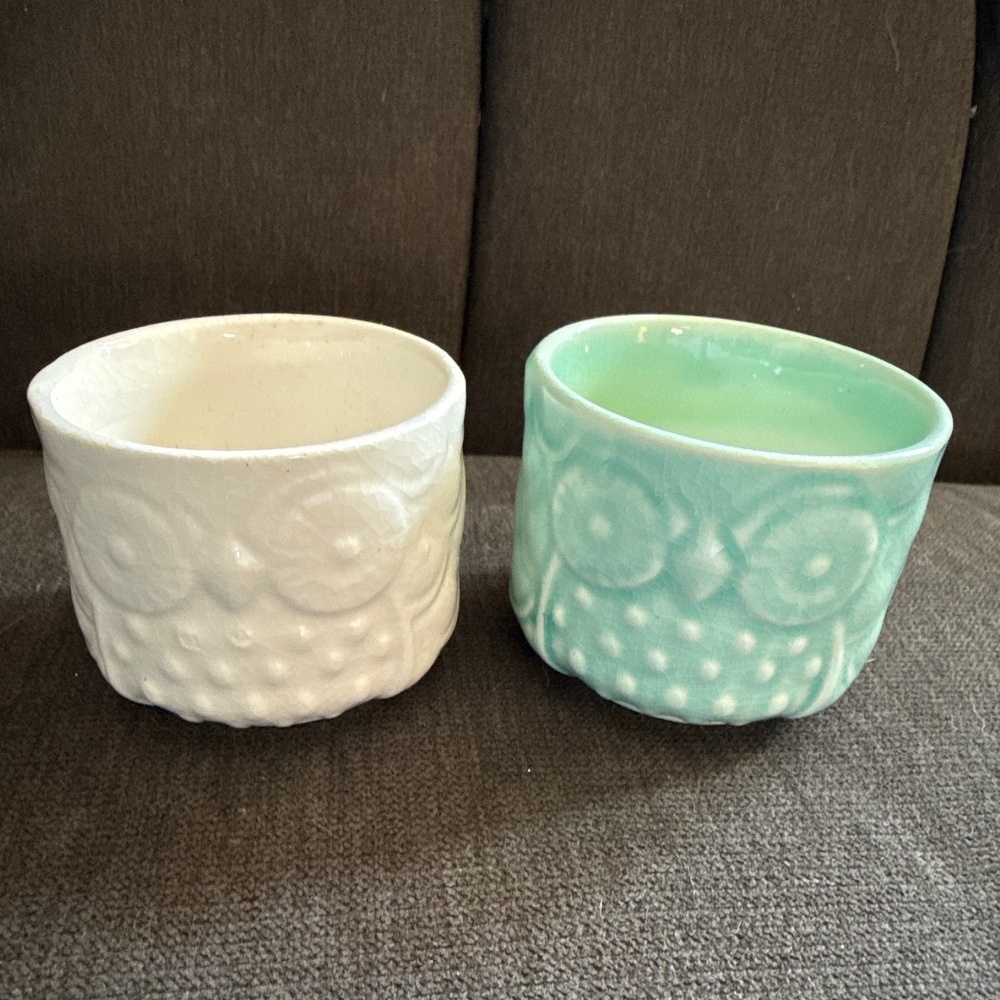 $5 when bundled! Cute pair of boho Owl planters